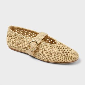 Universal Thread - Women's Sia Knit Woven Mary Jane Flats - Universal Beige